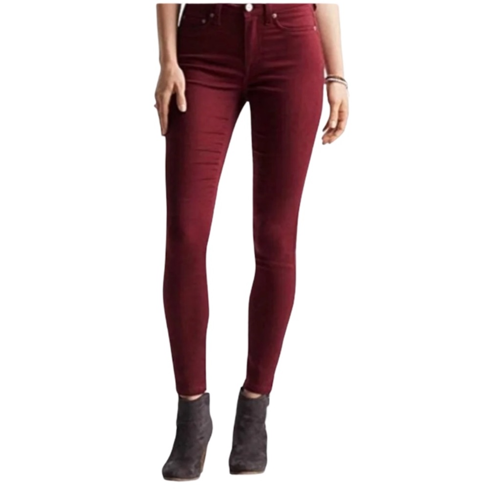 Aeropostale High Waisted Jeggings Maroon, Size 4R